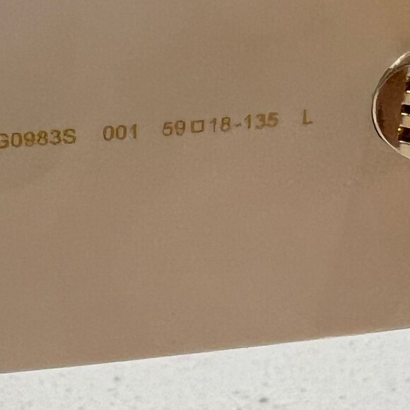 Gucci GG0983S 001 White Mask Sunglasses With Brown Lenses UV Protection - Picture 9 of 12